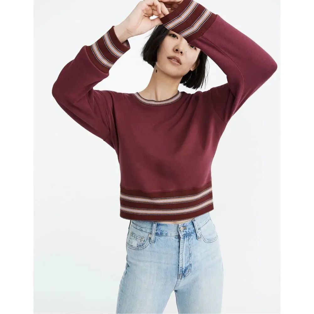 Madewell Retro Ringer Sweatshirt Size Small - Picture 6 of 6